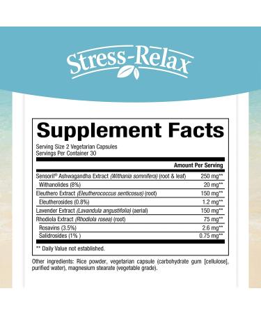 Natural Factors Stress-Relax Serenity Formula - 60 Vegetarian Capsules with Sensoril - Buy Online on GoSupps.com