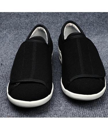 TEPtdirio Women's Diabetic Walking Shoes - Wide, Adjustable & Non-Slip - Black - Size 37 - Buy Online on GoSupps.com