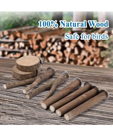 Mogokoyo 8 PCS Natural Wood Bird Perch Birdcage Stand Wooden Parrot Perch Stand Perch Platform Cage Accessories for Parrotlets Budgies Cockatiels Parakeets Lovebirds Style A - Buy Online on GoSupps.com