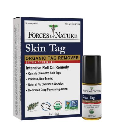 Forces Of Nature, Medicine Skin Tag Remover Roll On Extra Strength Organic, 0.14 Ounce