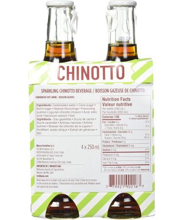 Niasca Portofino Chinotto Sparkling Chinotto Glass Bottle 250 ml (4 Count) - Buy Online on GoSupps.com