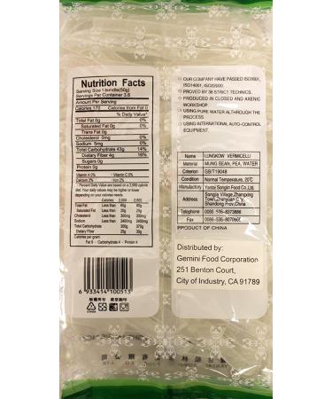 Mung Bean Threads Crystal Noodle Vermicelli 6.34 oz - Pack of 3 | Wide, Gluten-Free - Buy Online on GoSupps.com