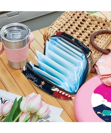 Women's Menstrual Cup Storage Bag - Christmas Pattern Travel Makeup Organizer Big Capacity - Buy Online on GoSupps.com