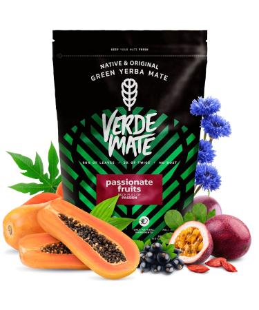 Verde Mate Green Passionate Fruits 0 5kg | Yerba mat fruit | Composition riche et exotique de yerba mat | La puissance d'un rafra chissement fruit | 500 g