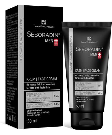 Seboradin Beard Face and Skin Cream for Men 50ml | Moisturizing and Revitalizing Face Cream | Anti-Aging Anti-Fatigue Beard Care | Moisturizing Sensitive Skin Care - Buy Online on GoSupps.com