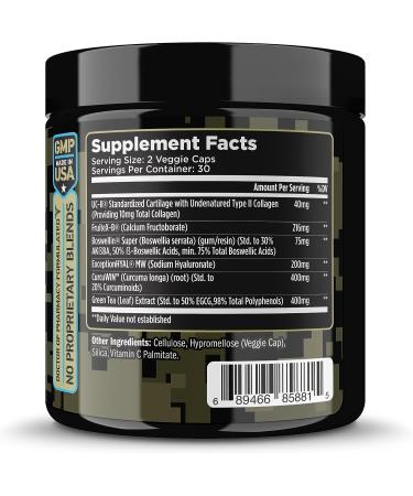 T6 Cryotherapy Joint Support Supplement - Arthritis Pain Relief & Inflammation Reduction | Collagen Pills with Curcumin & Boswellia Extract - 30 Servings - Buy Online on GoSupps.com