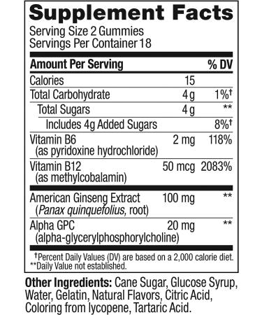 Olly Laser Focus Gummy Supplement - 18 Day Supply, Ginseng, Alpha GPC, B Vitamins, Berry Tangy Tangerine - 36 Count - Buy Online on GoSupps.com