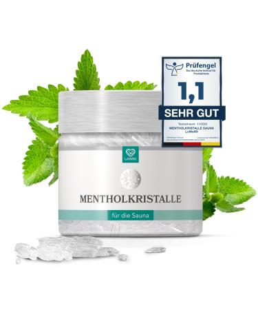 LOWELL 50G Mentholkristalle made of 100% pure mint - ideal as a sauna infusion agent for the sauna in a re -lockable can - menthol box 50 g (1 Pack)