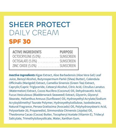 Seaweed Bath Co. Sheer Protect Daily SPF 30 Broad Spectrum Sunscreen Cream - 3.4 oz - Seaweed, Aloe, Green Tea - Buy Online on GoSupps.com