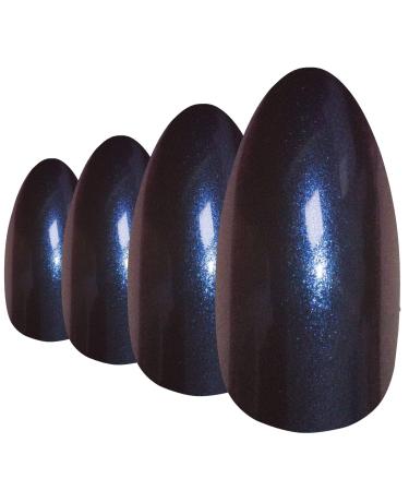 False Nails Bling Art Blue Purple Chameleon Almond Stiletto 24 Fake Tips