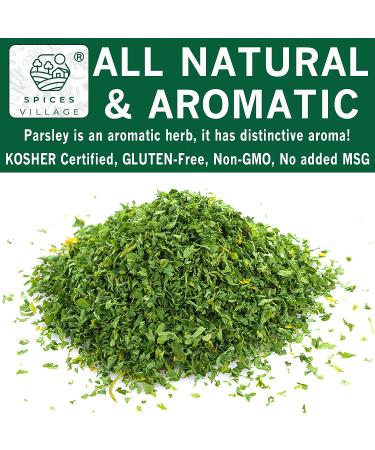 Dried Parsley Flakes 1.7oz - Kosher Certified, Gluten Free, Non GMO | Spices Village - Buy Online on GoSupps.com