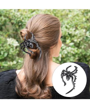 Halloween Hair Claw Clips Horror Hair Clips Gothic Hair Barrettes Hairpin Metal Spider Hair Accessories Black Halloween Hair Accessories Decoration for Women Girls (Spider) - Buy Online on GoSupps.com