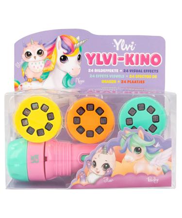Depesche 12905 Ylvi - flashlight with 24 image effects handy lamp projects various unicorn motifs incl. batteries
