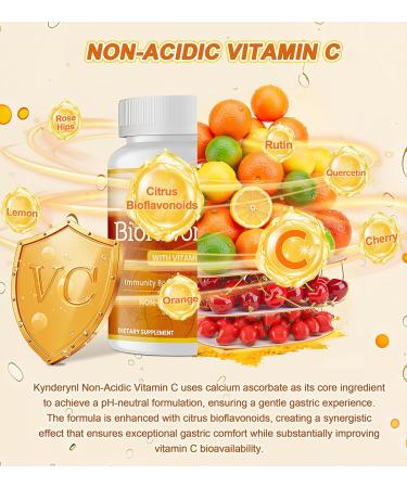 Vitamin C with Bioflavonoids Supplement for Immunity* & Antioxidant & Skin - Blend of VIT C 1000mg and Citrus Bioflavonoids 1100mg, Non-Acidic Acerola Cherry Vitamin C, Vegan, 90 Capsules 90 Count (Pack of 1) - Buy Online on GoSupps.com
