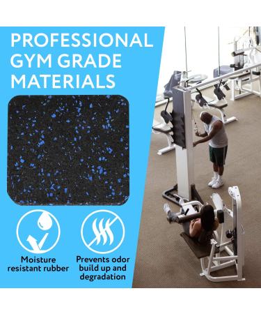 6-Pack Exercise Equipment Mats - 4x4x0.5 Pads for Carpet & Hardwood Floors - Anti-Slip Treadmill Mat - Home Gym Accessories - Buy Online on GoSupps.com