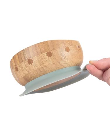 L SSIG Bamboo Bowl with Suction Cup - Eco-Friendly Cat Bowl in Grey | Perfect for Kids & Toddlers - Buy Online on GoSupps.com