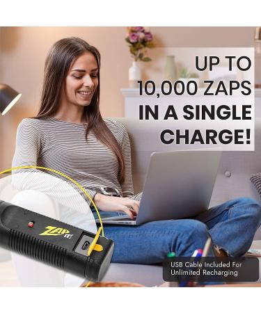 Zap It! Electric Fly Swatter Racket & Mosquito Zapper - 4000V Bug Zapper - USB Rechargeable - Indoor Safe - Yellow - Buy Online on GoSupps.com