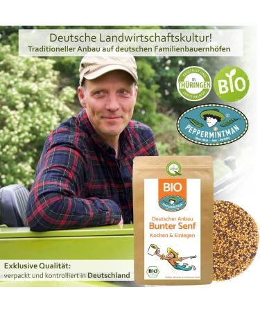 PEPPERMINTMAN 1kg Organic Coloured Trio Mustard German Culture Mix Black and Brown and Yellow Mustard Seed Mix Seasoning Mustard Preparation Green Fertiliser - PEPPERMINTMAN - Buy Online on GoSupps.com