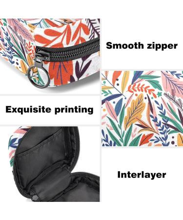 Tropical Leaves Napkin Storage Bag | Colorful Portable Period Pocket for Women & Teens | Menstrual Cup & Breastfeeding Insert Holder - Buy Online on GoSupps.com