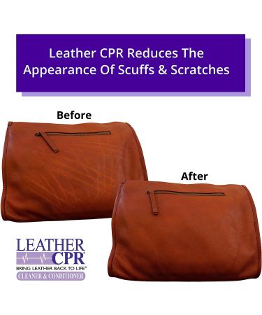 Leather CPR Cleaner & Conditioner Kit with Microfiber Applicator - Restores, Protects & Prolongs Life of Furniture, Handbags, Car Seats, Jackets & Saddles - 18 Ounce Pack - Buy Online on GoSupps.com
