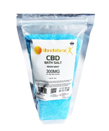 Relaxing Therapy Bath Salts. Neon Mint Evoke Fresh Seawater Earthy Oakmoss and Soft White Musk