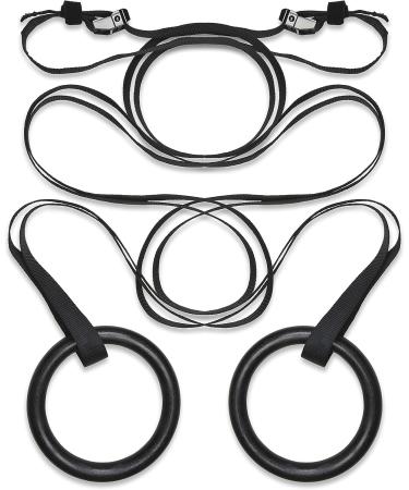 Garage Fit Gymnastic Rings - Premium Heavy Duty Cross Training & Fitness Exercise Rings in Black - Buy Online on GoSupps.com