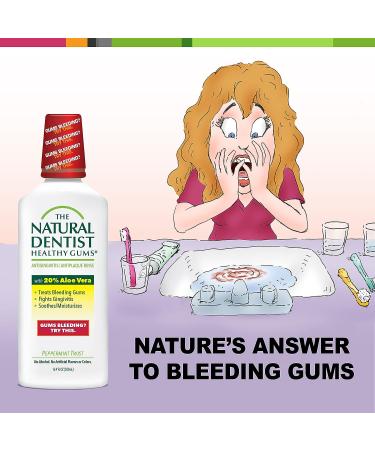 Natural Dentist Healthy Gums Antigingivitis Rinse - Alcohol-Free Gingivitis Mouthwash with Aloe Vera - 16.9 fl oz Peppermint Twist - Safe for Chemotherapy Patients - Buy Online on GoSupps.com