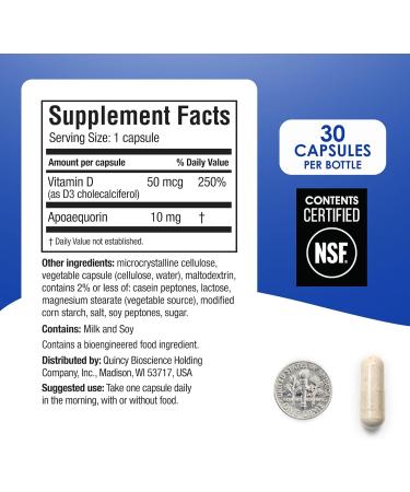 Prevagen Regular Strength - 30 Capsules (1 Month Supply) | Formulated for Your Brain | 10mg of Apoaequorin Plus Vitamin D3 30 Count (Pack of 1) - Buy Online on GoSupps.com