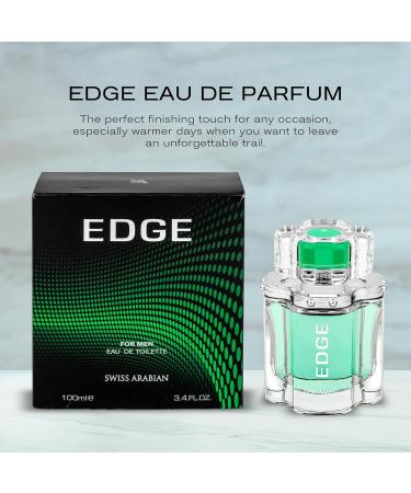 Swiss Arabian EDGE Men Eau de Parfum 100mL | Clean Citrusy and Shower Fresh | Lemon Lavender Mint Cinnamon Cardamom Cedarwood Patchouli Sandalwood | by Oud Perfume Artisan Cologne Spray - Buy Online on GoSupps.com