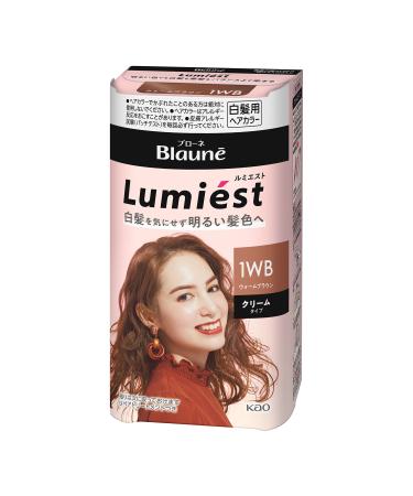 Kao Blaune Lumiest Hair Color Gray Hair Dye 1WB Warm Brown