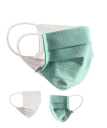 BAF Community Masks 2 via Pack Set Unisex makeshift mask Wendbar Mundschafts Mund and nose protection turning mask with motif cotton BCI washable 1 piece (2-pack) FlowerPower-1
