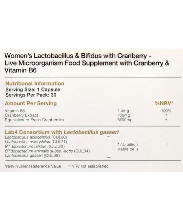 Pro-Ven Probiotics For Women 17.5 Billion CFU + Vitamin B6 Forumlated for Vaginial Flora Lactobacillus and Bifidus with Cranberry Capsules - 30 Day Supply (Packaging May Vary) - Buy Online on GoSupps.com