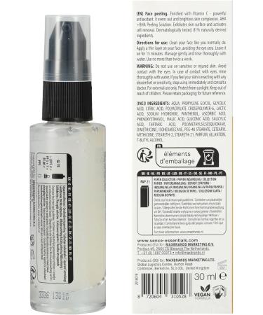  Sence Sence Vitamin C Exfoliating Facial Spray Vegan Beauty Skincare Serum with Citric Acid Panthenol AHA and BHA Cosmetic Facial Cleanser for Women and Men (1 x 30 ml) - Buy Online on GoSupps.com