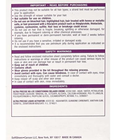 Softsheen Carson Precise No-Lye Original Relaxer Twin Pack - Smooth & Straight Hair - Buy Online on GoSupps.com