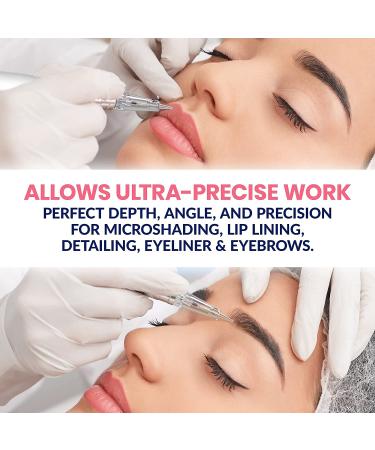 Stylia 20 Piece PMU Cartridges for Microshading Eyeliner & Eyebrows - Clear Disposable & Easy to Install - 1RL For Lining & Shading - Buy Online on GoSupps.com