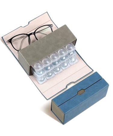 Floods Double-sided portable contact lens container disposable contact lens container 2-in-1 double glasses case portable travel contact lens for travel daily use 16 x 6.3 x 5.6 blue - Buy Online on GoSupps.com