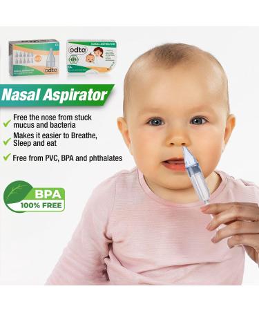 Odta Reusable Baby Nasal Aspirator + 22 Filters & 12 Replacement Heads | Easy Flow Control | Mucus Cleaner for Baby Nose | Shower Gift Set - Buy Online on GoSupps.com