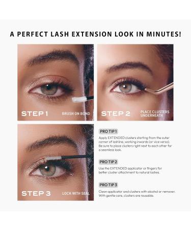 VLuxe VE09 Faux Mink Cluster Lashes - Ultra Comfort Clear Band & Natural Look - Shop Internationally - Buy Online on GoSupps.com