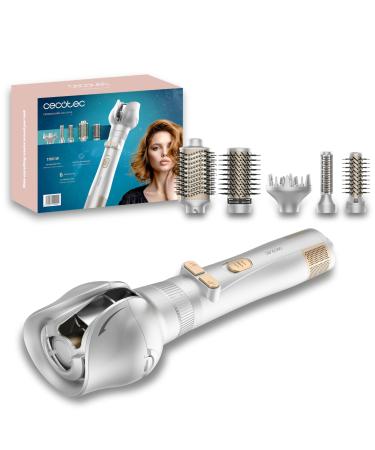 Cecotec CeramicCare 6in1 Gyro Rotating Hair Dryer Brush. 1100W Hair Dryer, Rotating Gyroscope, 6 Interchangeable Heads, T