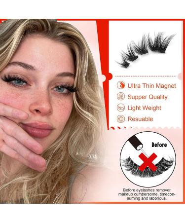 Eye Lashes Individual Brown Cluster Lashes Rita Lash Cluster Lashes Waterproof No Glue Required Reusable Magnetic Eyelashes with Clear Band Lashes - Buy Online on GoSupps.com