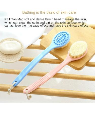 ChenTaid Long Handle Shower Body Brush - Pink Exfoliating Scrub with Soft Bristles - Buy Online on GoSupps.com
