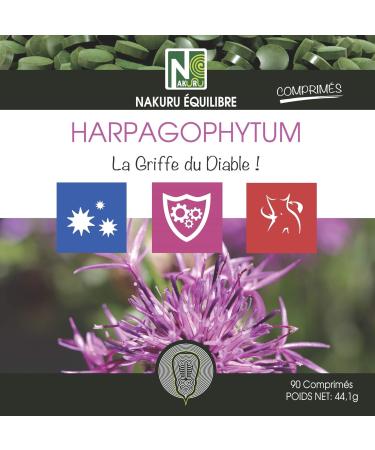 NAKURU | Harpagophytum | Balance Range | Made in France | The Devil s Claw! (90 Tablets of 490 mg/Net Weight: 44 g / Purple) - Buy Online on GoSupps.com