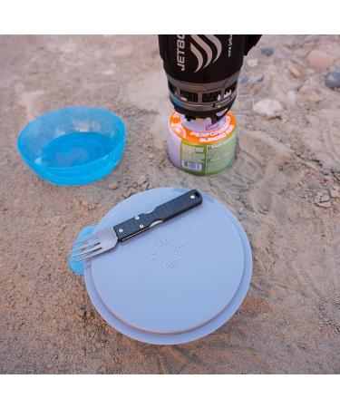 Sun Company Zero Bowls - 4-Pack Nesting Bowls with Water-Tight Lid for Camping | Dishwasher-Safe Travel Mess Kit | Blue Ice - Buy Online on GoSupps.com