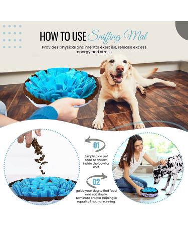TOMAHAUK Snuffle Mat for Dogs - Interactive Feed Game & Puzzle Toy in Blue - Buy Online on GoSupps.com