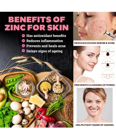High Strength Zinc Capsules 50mg - 180 Vegan Capsules (6 Month Supply) Chelated Zinc for Immune System, Hair, Skin, Bones, Nails Nutrabytes - Buy Online on GoSupps.com