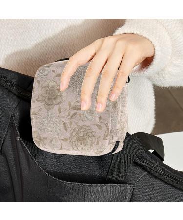 White Hydrangea Menstrual Cup & Pad Storage Pouch | Portable Feminine Menstruation Bag - Color 1 - Buy Online on GoSupps.com