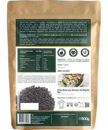 Organic Nigella Seeds 500G | Black Cumin | Top Quality | Nutrition Digestion Cooking - Buy Online on GoSupps.com