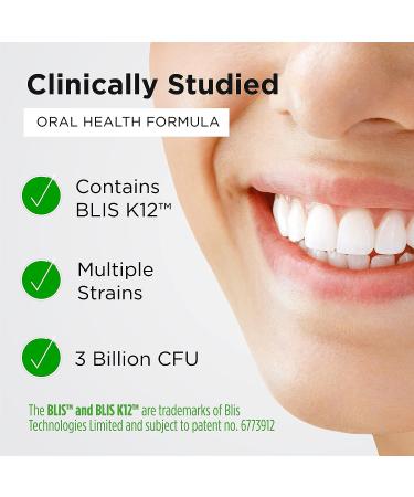 Dental Probiotic with BLIS K12 for Oral Health - Mint Flavor, 30-Day Supply - For Bad Breath & Dental Care - Kids & Adults - Earth's Pearl - Buy Online on GoSupps.com