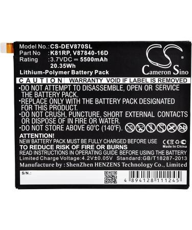Buy 3.7V Battery Replacement for Venue 8 7840 & Venue 8 7000 | International Shipping Available - Buy Online on GoSupps.com
