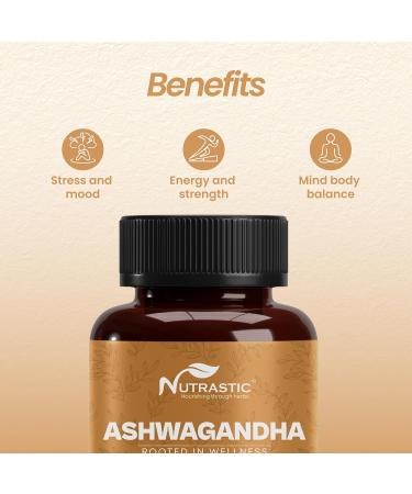 Pure Ashwagandha Capsules 500mg for Energy | Only Ashwagandha Root Extract Supplement | Immunity & Strength | 60 Caps Ashwagandha-60Capsule 60 Count (Pack of 1) - Buy Online on GoSupps.com